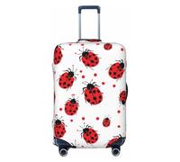 Carino Sette Macchie Coccinella Elastico Viaggio Bagagli Copertura Valigia, Stampa Copertura Bagagli Anti-Graffio, Nero , M