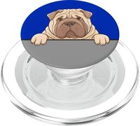 Carino Shar Pei Sbirciando Cucciolo Divertente Cinese Shar Pei Amante Del Cane PopSockets PopGrip per MagSafe