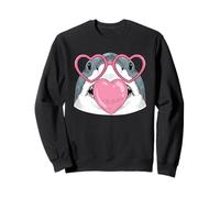 Carino Shark Che soffia Rosa Valentine Cuore Bubble Gum Felpa