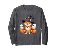Carino Shiba Inu Cane, Halloween, zucche, Fantasmi Maglia a Manica