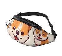 Carino Shiba Inu Dog Marsupio per Uomini Donne Crossbody Marsupio Impermeabile Sport Cintura Borsa Outdoor Hip Pack