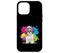 Carino shih tzu con un ciclo colorato Custodia per iPhone 12 Pro Max