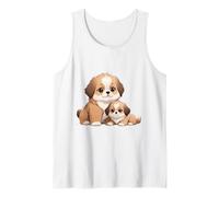 Carino Shih Tzu Mamma e Cucciolo Amante dei Cani Canotta