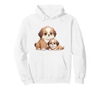 Carino Shih Tzu Mamma e Cucciolo Amante dei Cani Felpa con Cappuccio