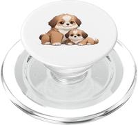 Carino Shih Tzu mamma e cucciolo amante dei cani PopSockets PopGrip per MagSafe
