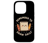 Carino Sketchpad "Remember to Draw Daily" Custodia per iPhone 14 Pro