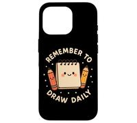 Carino Sketchpad "Remember to Draw Daily" Custodia per iPhone 16 Pro