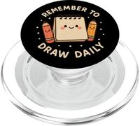 Carino Sketchpad "Remember to Draw Daily" PopSockets PopGrip per MagSafe