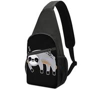 Carino Sleeping Sloth Bear Animal Crossbody Zaino Borsa a tracolla Leggero One Strap Sling Bag Viaggio Escursionismo Daypack