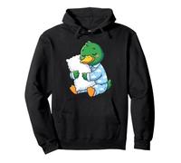 Carino Sleepy Duck Abbracciare Nuvola Pigiama Sogno Felpa con Cappuccio