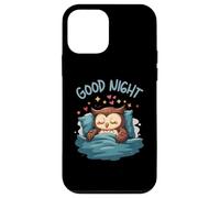 Carino Sleepy Owl Buona Notte Bedtime Illustrazione Custodia per iPhone 12 mini