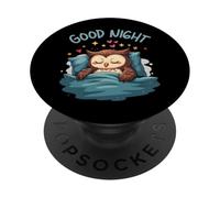 Carino Sleepy Owl Buona Notte Bedtime Illustrazione PopSockets PopGrip Adesivo