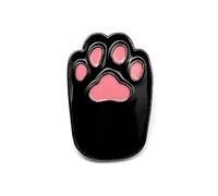Carino smalto cartone animato cane gatto zampa spilla pin unisex lega gioielli distintivo decor nero fine artigianato