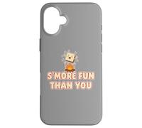 Carino S'more Toast Fun Than You Falò Kawai Camping Humor Custodia per iPhone 16 Plus