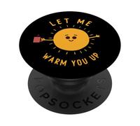 Carino Sole Cartoon Costume Sunshine Let Me Warm You Up PopSockets PopGrip Adesivo