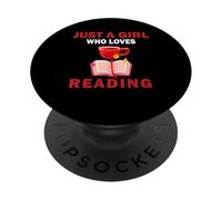Carino solo una ragazza che ama leggere libri donne e ragazze PopSockets PopGrip Adesivo
