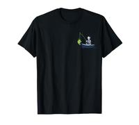 Carino spettrale Scheletro Pescatore Barca Zombie Pesce Halloween Maglietta