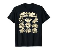 Carino Spooky Midnight Snack Squad Halloween Mostro Cibo Gioco di Parole Maglietta