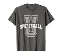 Carino SPORTSBALL University Cheerleader College Nerd Geek Maglietta