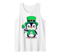 Carino St Patricks Day Penguin Clover Leprechaun Canotta
