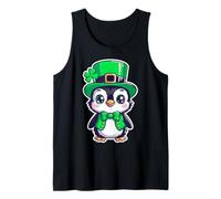 Carino St Patricks Day Penguin Leprechaun Verde Canotta