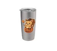 Carino Strega Gatto in Zucca Bicchiere termico in acciaio inox doppia parete