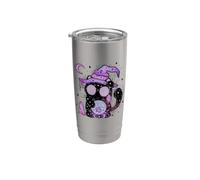 Carino Strega Gatto Sfera di Cristallo Mistico Magia Viola Halloween Il Bicchiere termico in acciaio inox doppia parete