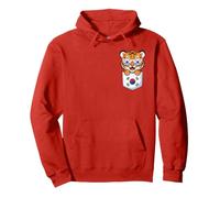 Carino Sud Coreano Tiger Cub in Tasca con Occhiali da Sole Felpa con Cappuccio