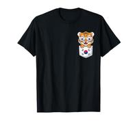 Carino Sud Coreano Tiger Cub in Tasca con Occhiali da Sole Maglietta