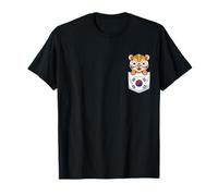 Carino Sud Coreano Tiger Cub in Tasca con Occhiali da Sole Maglietta