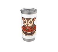 Carino Sugar Glider Spaghetti Pasta Bicchiere termico in acciaio inox doppia parete
