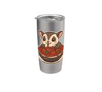 Carino Sugar Glider Spaghetti Pasta Bicchiere termico in acciaio inox doppia parete