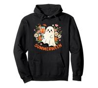 Carino Summerween Fantasma Bevanda & Fiori Halloween Donne Ragazze Felpa con Cappuccio