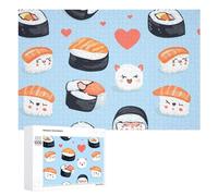 Carino Sushi Jigsaw Puzzle per Adulti Famiglia Attività Giochi Home Decor Puzzle 1000 PCS