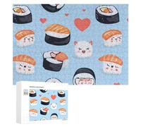 Carino Sushi Jigsaw Puzzle per Adulti Famiglia Attività Giochi Home Decor Puzzle 300 PCS