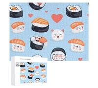Carino Sushi Jigsaw Puzzle per adulti Famiglia Attività Giochi Home Decor Puzzle 500 PCS