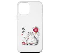 Carino Sushi Mangiare Gatto con Bacchette Giapponese Food Lovers Custodia per iPhone 12 mini