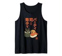 Carino Sushi Party Gatti e Cani Anime Japanese Food Design Canotta