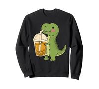 Carino T Rex Boba Cartoon Dinosaur Bubble Tea Snack Amante Felpa