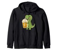 Carino T Rex Boba Cartoon Dinosaur Bubble Tea Snack Amante Felpa con Cappuccio