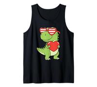 Carino T Rex Dinosaur Holding Heart Occhiali da Sole Valentine DayXO Canotta