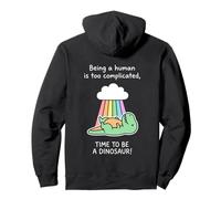 Carino T-Rex Dinosaur Rainbow Time To Be A Dino Costume Felpa con Cappuccio