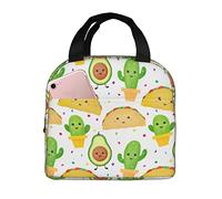 Carino Taco Fiesta Borsa termica per il pranzo per le donne Contenitore per il pranzo riutilizzabile Uomo Contenitori per alimenti Borse termiche portatili Borsa per snack riutilizzabile per ragazze R