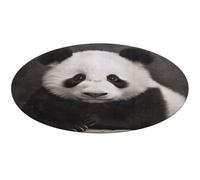 Carino tappeto a panda bianco e nero, lavabile, tappeto rotondo antiscivolo, per soggiorno, morbido, lavabile, camera da letto, tappeti, moderno corallo, yoga, per stanza, ufficio, decorazione della