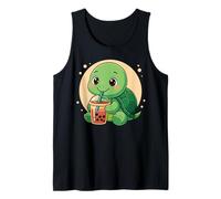 Carino Tartaruga Kawaii Anime Bere Bubble Tea Ragazza Bambini Canotta