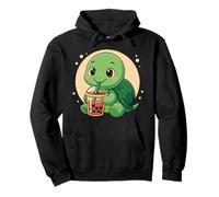Carino Tartaruga Kawaii Anime Bere Bubble Tea Ragazza Bambini Felpa con Cappuccio