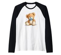 Carino Teddy Baby con Ciuccio Maglia con Maniche Raglan