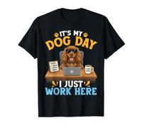 Carino Tibetano Terrier Boss It's My Dog Day I Just Work Here Maglietta