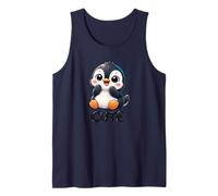 Carino Timido Cartoon Chibi Pinguino con Sorriso Canotta