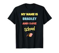 Carino Torna a Scuola Il Mio Nome è Bradley e Amo la Scuola Maglietta